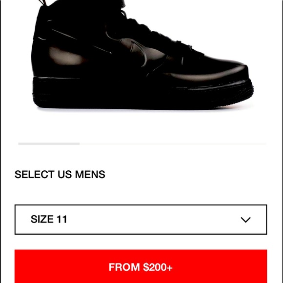 Foam posit Air Force Ones “thriple black” size 11 - Picture 1 of 3